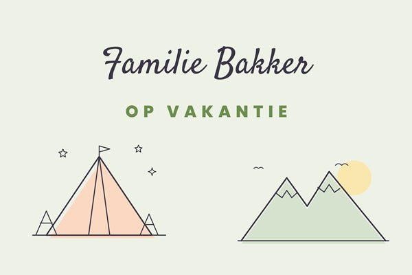 Vlagontwerp Camping fijne lijn