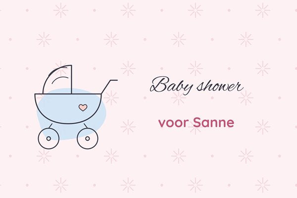 Vlagontwerp Babyshower fijn